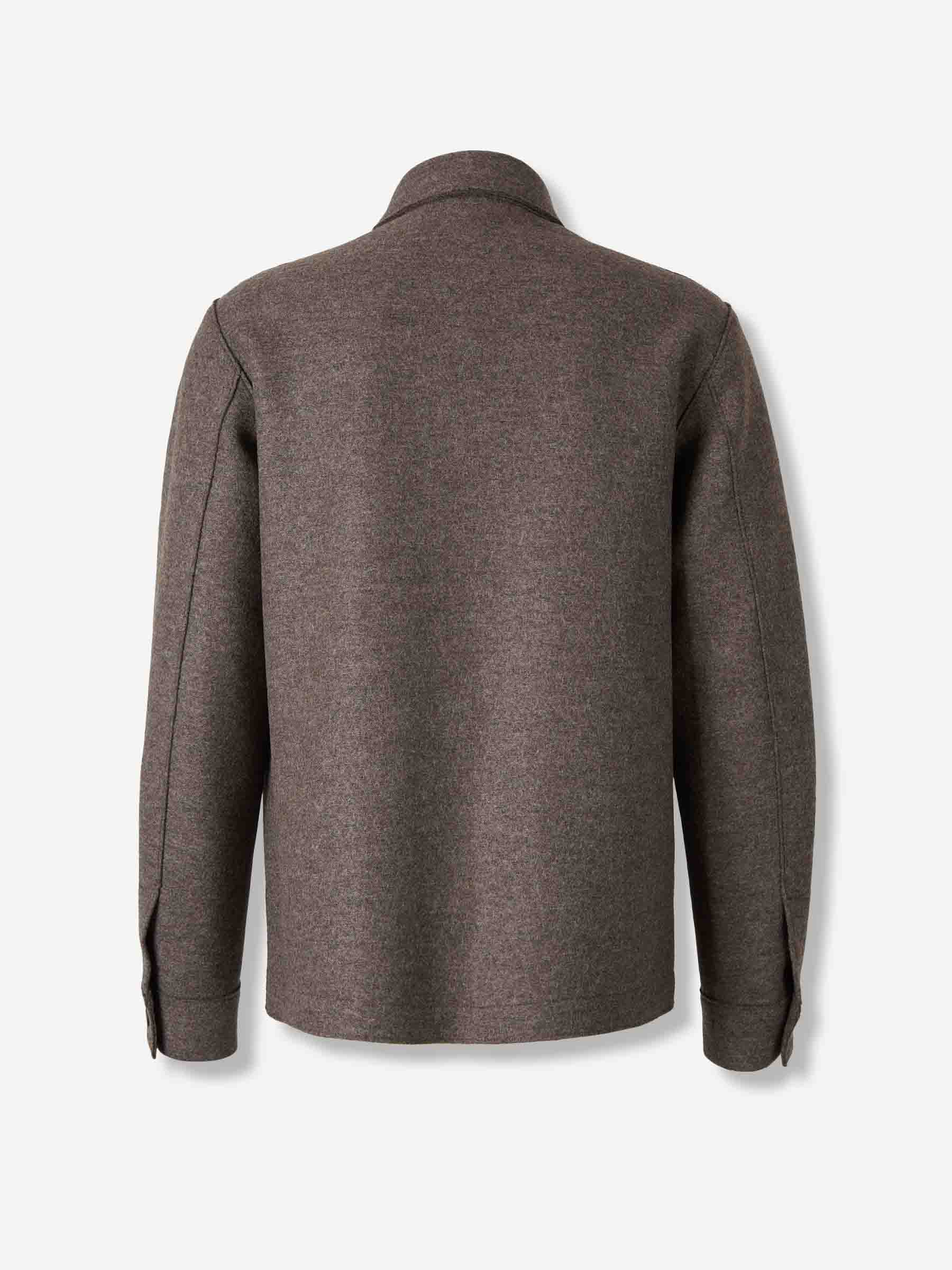 Outlet online Harris Wharf Hombre Chaqueta Camisera Lana color Marrón sku 513-000100 01 - Foto 2