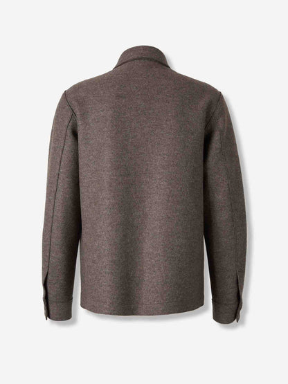 Outlet online Harris Wharf Hombre Chaqueta Camisera Lana color Marrón sku 513-000100 01 - Foto 2