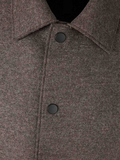 Outlet online Harris Wharf Hombre Chaqueta Camisera Lana color Marrón sku 513-000100 01 - Foto 3