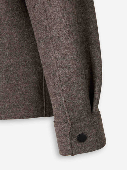 Outlet online Harris Wharf Hombre Chaqueta Camisera Lana color Marrón sku 513-000100 01 - Foto 5