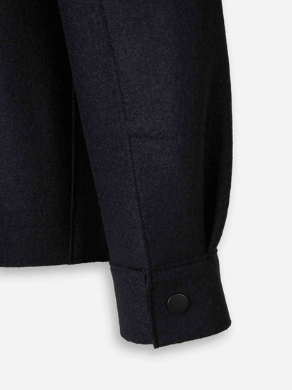 Outlet online Harris Wharf Hombre Chaqueta Camisera Lana color Azul Noche sku 513-000100 02 - Foto 4