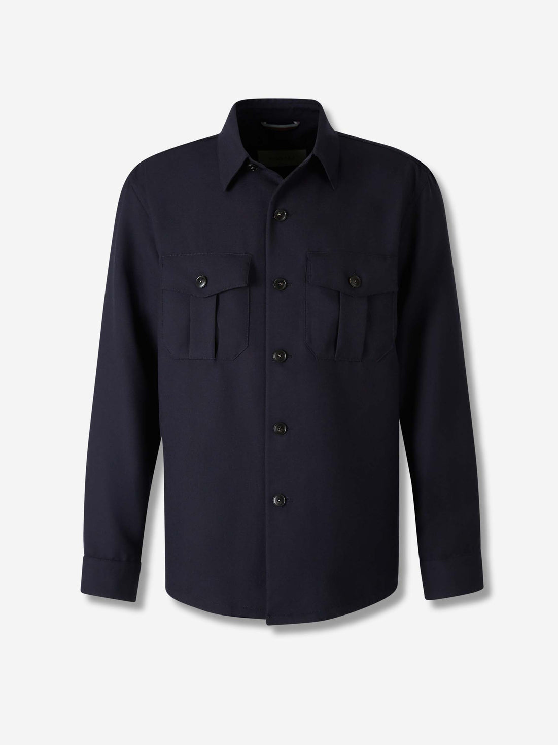 Outlet online Canali Hombre Sobrecamisa Lana Seda color Azul Marino sku 513-000101 01 - Foto 1