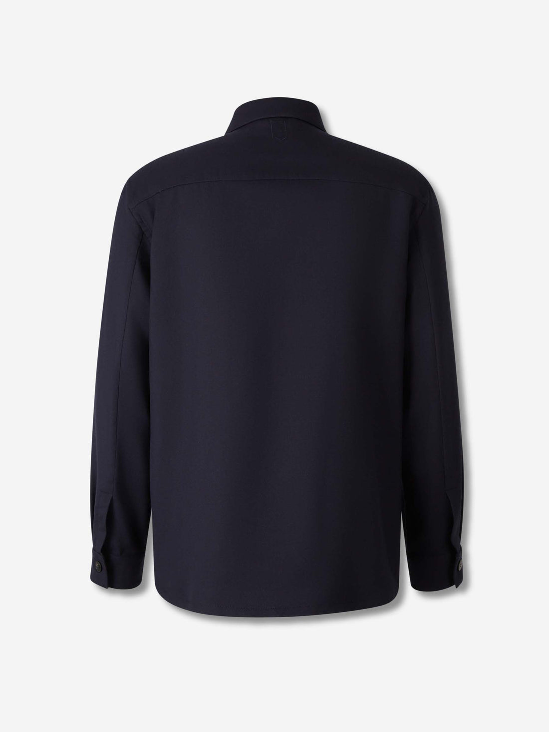 Outlet online Canali Hombre Sobrecamisa Lana Seda color Azul Marino sku 513-000101 01 - Foto 2