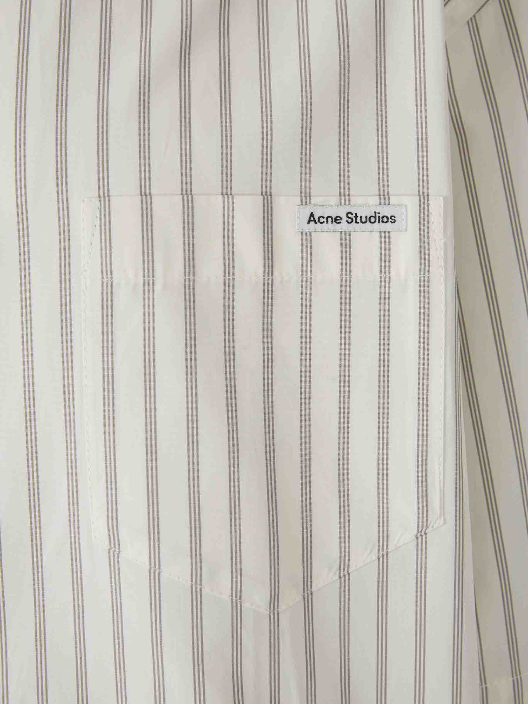 Outlet online Acne Studios Hombre Camisa Listada Casual color Blanco sku 513-000118 01 - Foto 5
