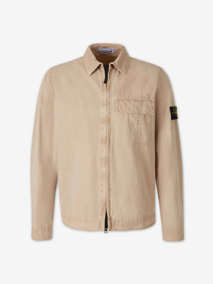 Outlet online Stone Island Hombre Sobrecamisa Algodón Orgánico color Beige sku 513-000124 02 - Foto 1