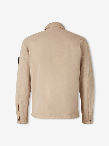 Outlet online Stone Island Hombre Sobrecamisa Algodón Orgánico color Beige sku 513-000124 02 - Foto 2