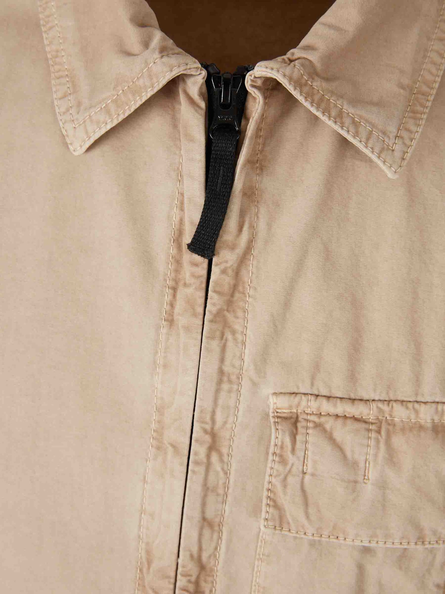 Outlet online Stone Island Hombre Sobrecamisa Algodón Orgánico color Beige sku 513-000124 02 - Foto 3