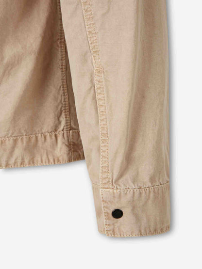 Outlet online Stone Island Hombre Sobrecamisa Algodón Orgánico color Beige sku 513-000124 02 - Foto 5