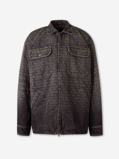 Balenciaga Hombre Barcelona Chaqueta Denim Logo color Negro sku 513-000140 01 - Foto 1