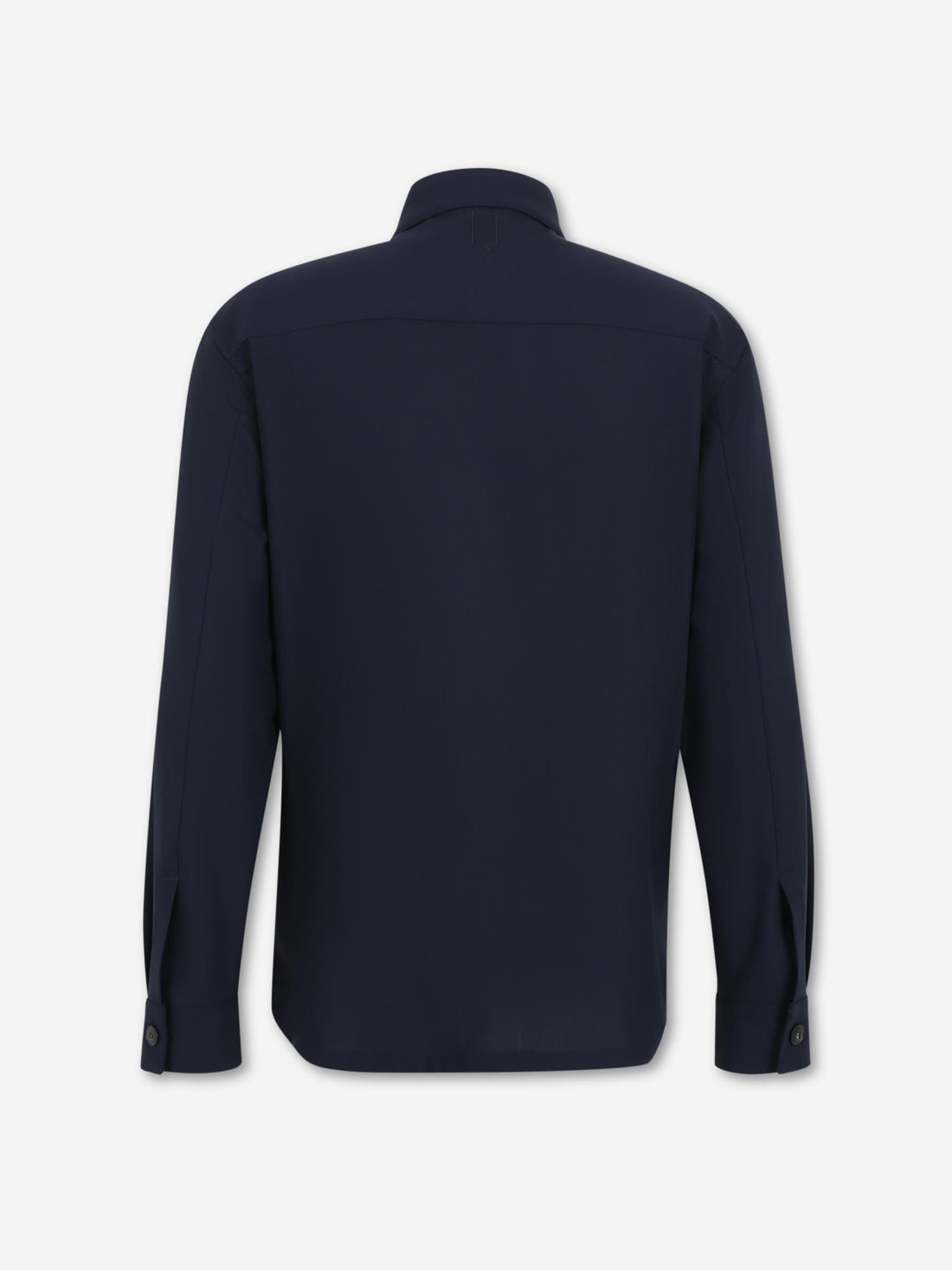 Canali Hombre Barcelona Abrigo Largo de corte sastrero con solapa clásica color Azul Marino sku 513-000143 01 - Foto 2