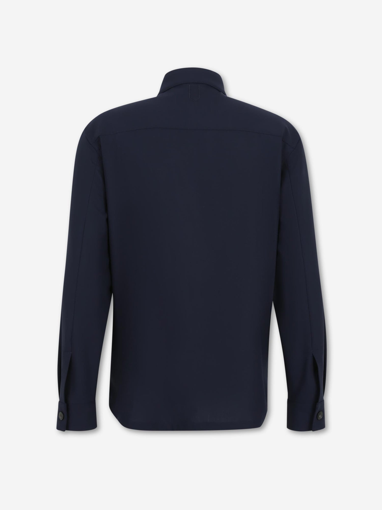 Canali Hombre Barcelona Abrigo Largo de corte sastrero con solapa clásica color Azul Marino sku 513-000143 01 - Foto 2
