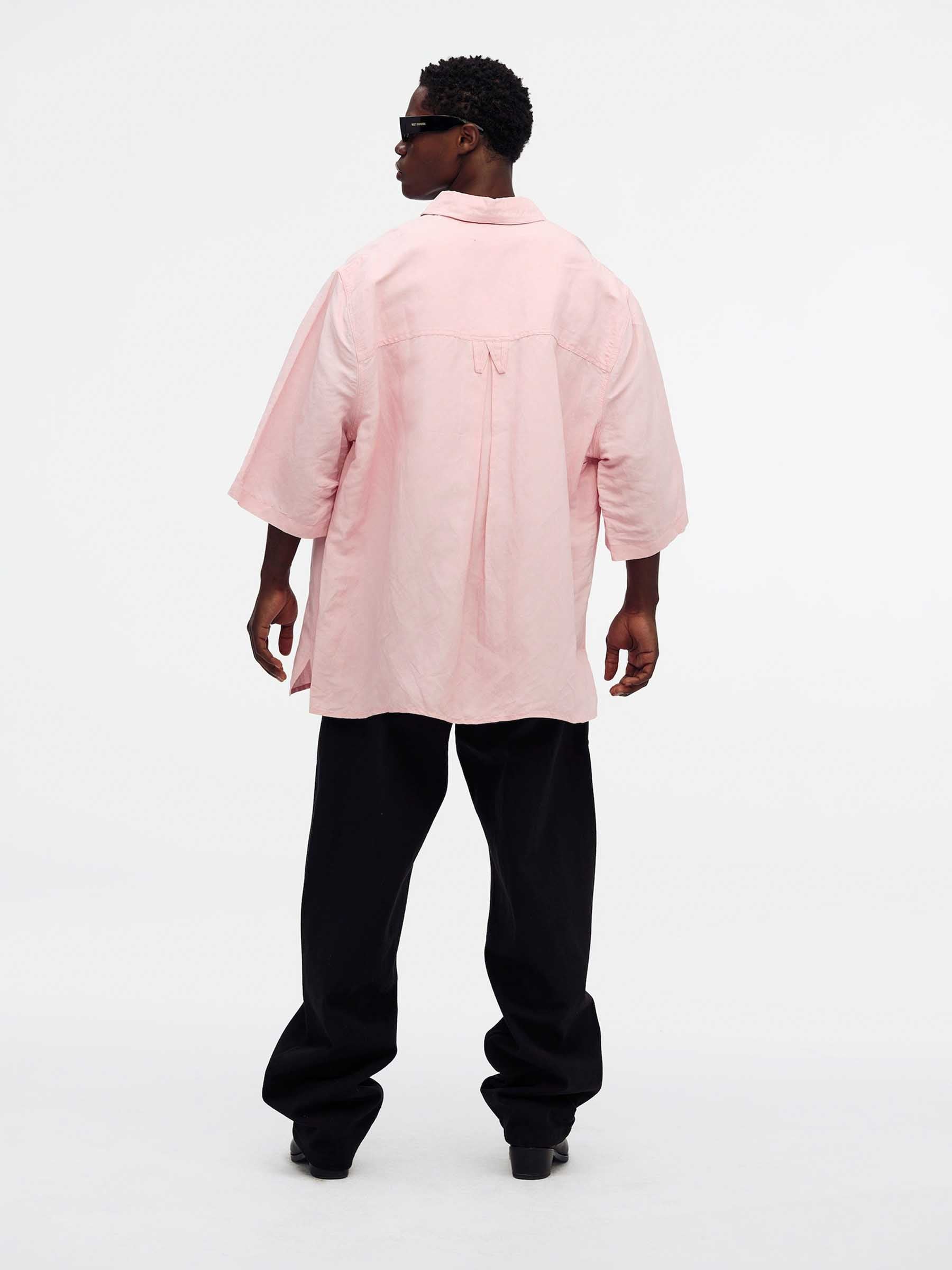 Willy Chavarria Hombre Barcelona Camisa Manga Corta color Rosa Chicle sku 513-000153 01 - Foto 5