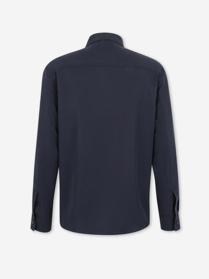 Outlet online Canali Hombre Sobrecamisa Lyocell color Azul Marino sku 513-000155 01 - Foto 2