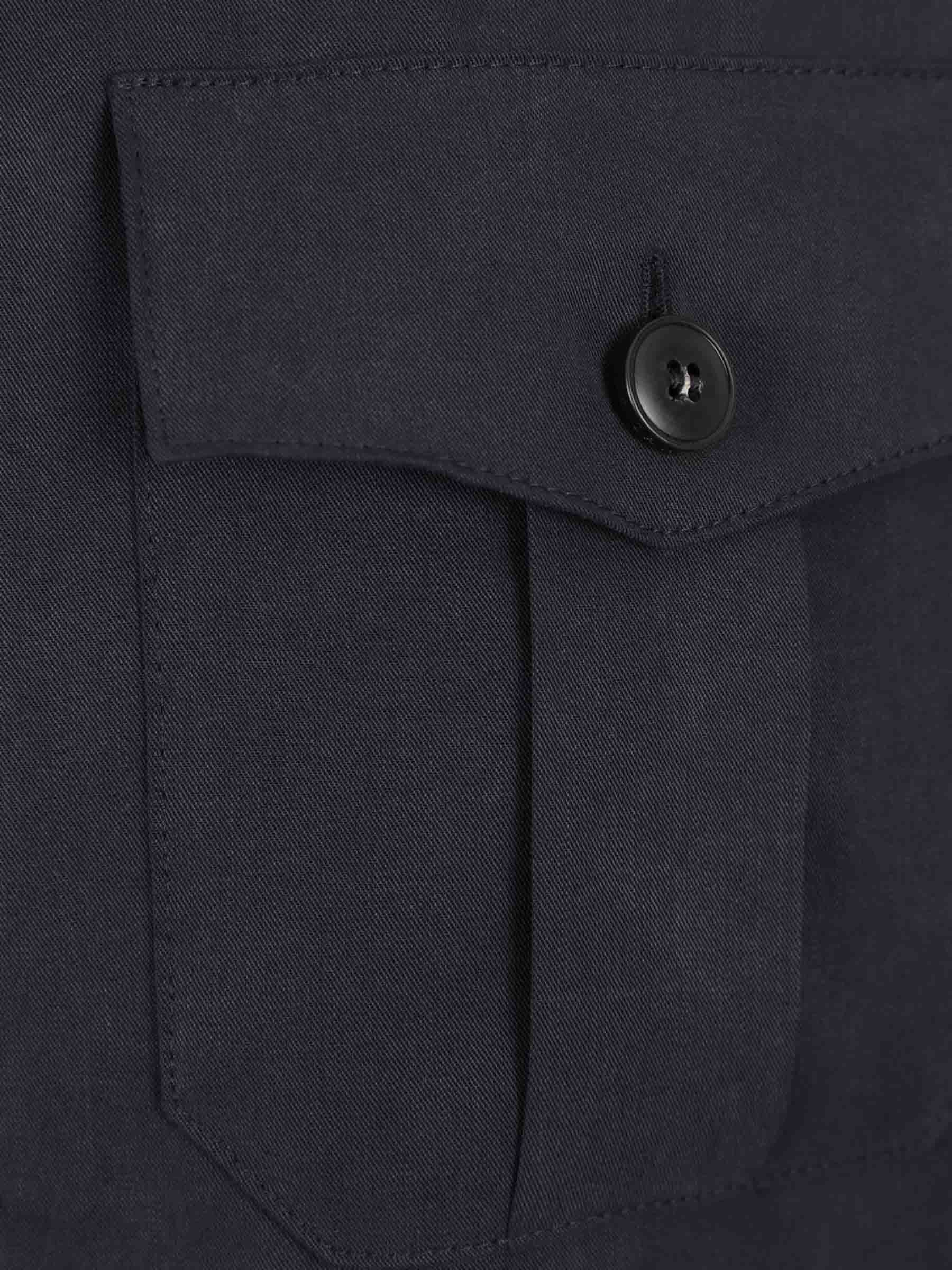 Outlet online Canali Hombre Sobrecamisa Lyocell color Azul Marino sku 513-000155 01 - Foto 3