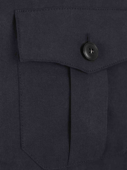 Outlet online Canali Hombre Sobrecamisa Lyocell color Azul Marino sku 513-000155 01 - Foto 3