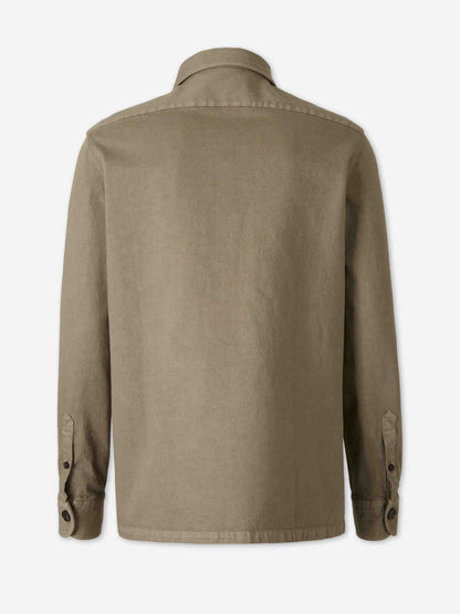 Outlet online Vincenzo di Ruggiero Hombre Sobrecamisa Bolsillos color Verde Militar sku 513-000163 01 - Foto 2