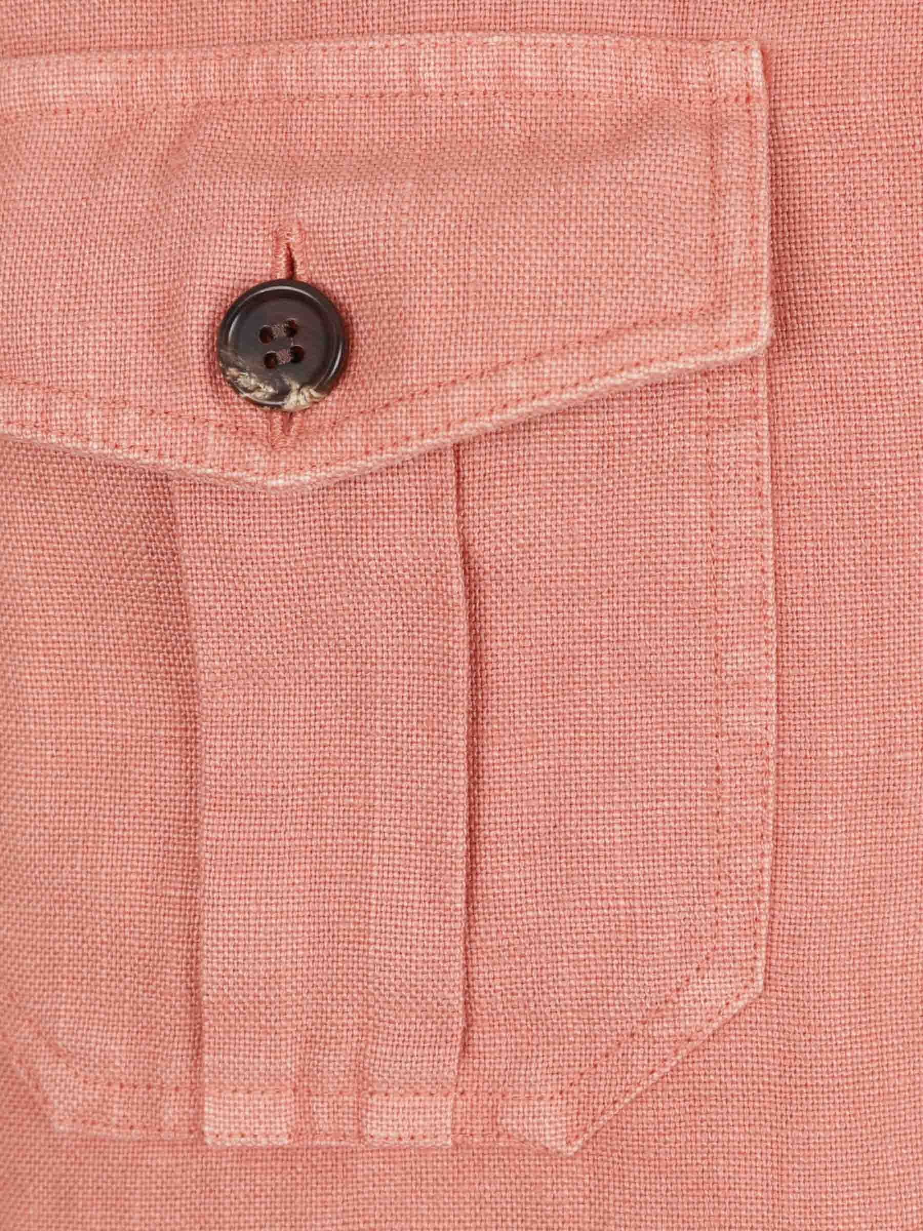Outlet online Vincenzo di Ruggiero Hombre Camisa Lisa Lino color Terracota sku 513-000164 02 - Foto 4