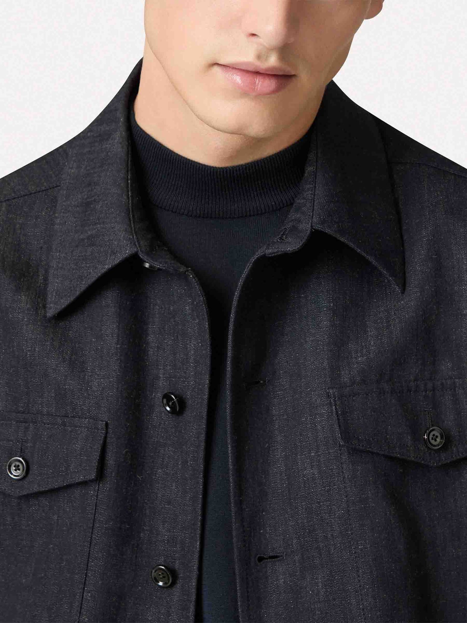 Lardini Hombre Barcelona Chaqueta Casual Algodón color Gris Oscuro sku 513-000165 01 - Foto 4