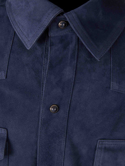 Santa Eulalia Hombre Barcelona Chaqueta Casual Piel color Azul Marino sku 513-000166 02 - Foto 3