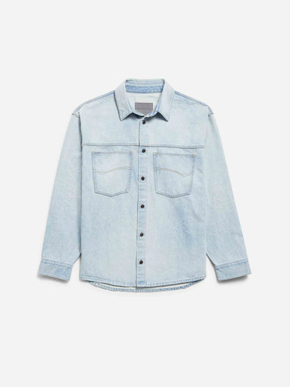 Balenciaga Hombre Barcelona Sobrecamisa Denim color Azul Denim Claro sku 513-000169 01 - Foto 1