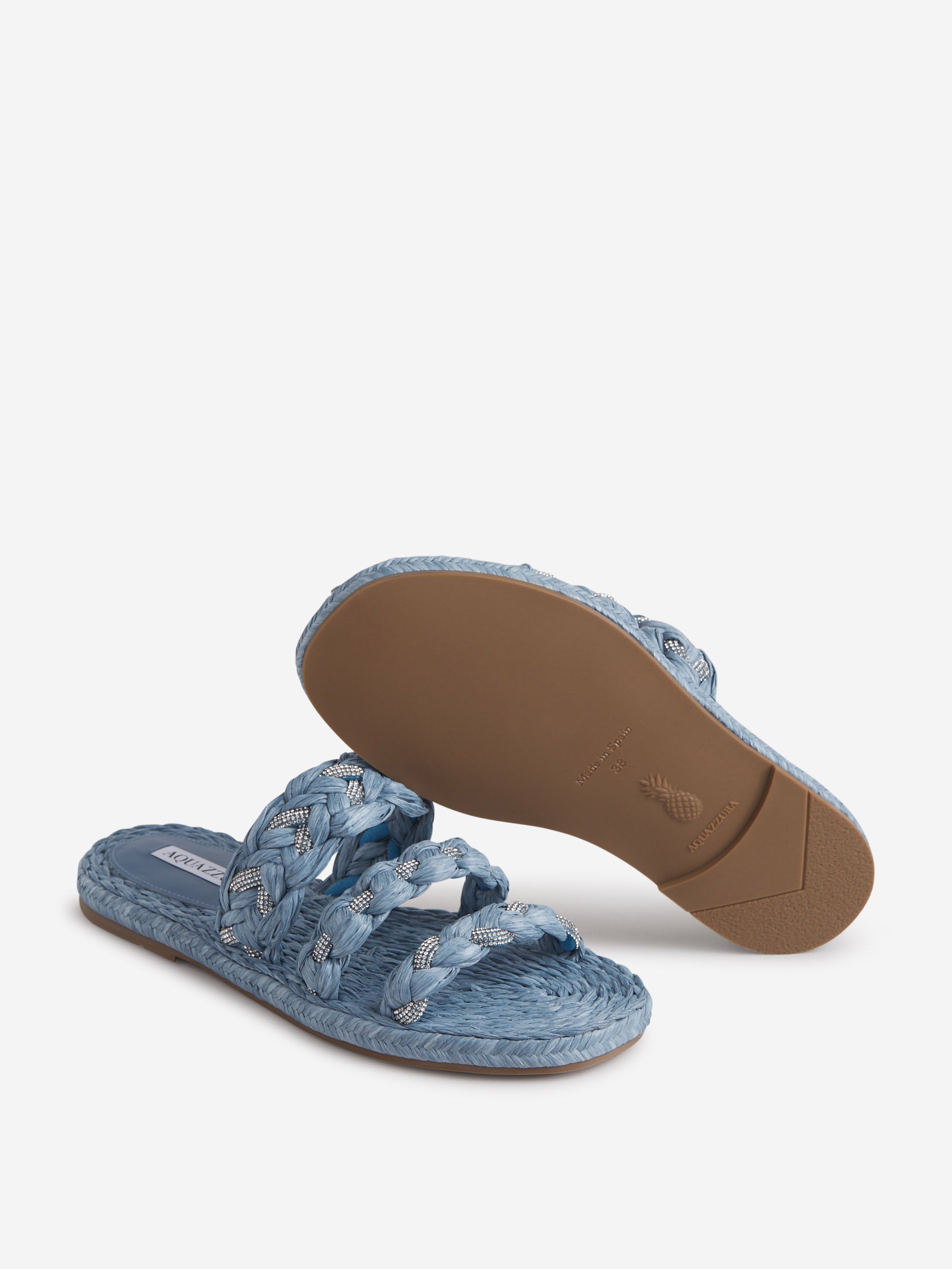 Outlet online Aquazzura Mujer Sandalias Costera Rafia color Azul sku 800-005266 01 - Foto 4