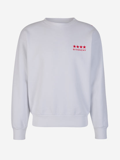 Outlet online Givenchy Hombre Sudadera 4G Crewneck color Blanco sku 545-001544 01 - Foto 1