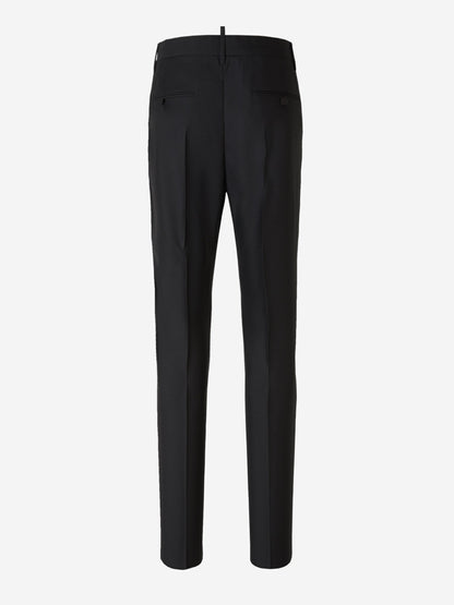 Outlet online Dsquared2 Hombre Pantalones Cigarette Lana color Negro sku 521-002509 00 - Foto 2