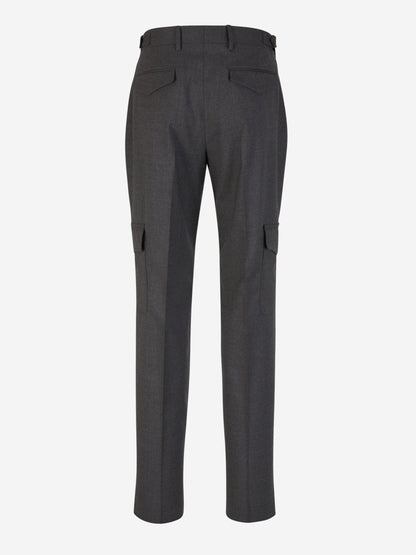 Outlet online Lardini Hombre Pantalones Lana Bolsillos color Gris Oscuro sku 521-002802 01 - Foto 3
