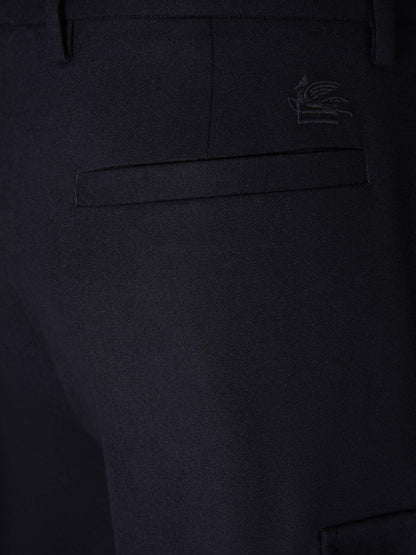 Outlet online Etro Hombre Pantalones Cargo Lana color Negro sku 521-002823 01 - Foto 6