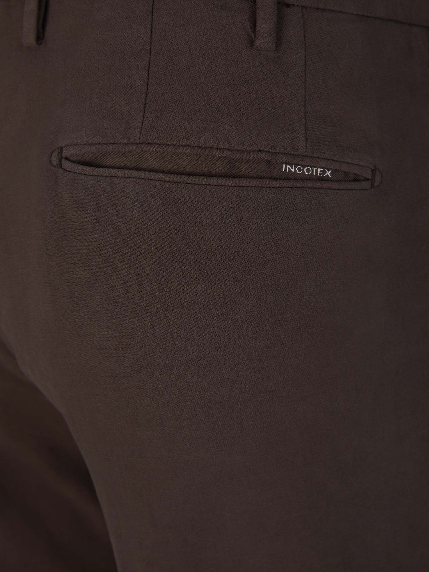 Outlet online Incotex Hombre Pantalones Algodón Elástico color Marrón Oscuro sku 521-002911 03 - Foto 4