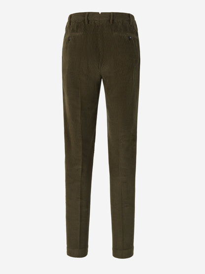 Outlet online Incotex Hombre Pantalones Tapered Algodón color Verde Oscuro sku 521-002916 02 - Foto 2
