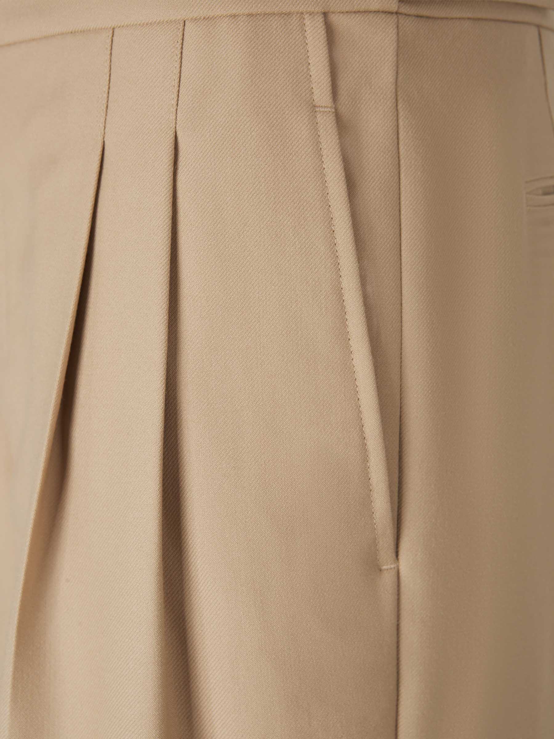 Outlet online Ami Paris Hombre Pantalones Chinos Wide Leg color Camel sku 521-003126 02 - Foto 4