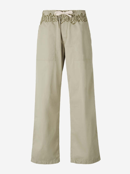 Palm Angels Hombre Barcelona Pantalones Logo Algodón color Beige sku 521-003230 01 - Foto 1