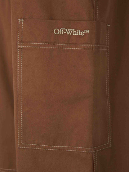 Outlet online Off-White Hombre Pantalones Cargo Bicolor color Marrón Oscuro sku 521-003239 01 - Foto 5