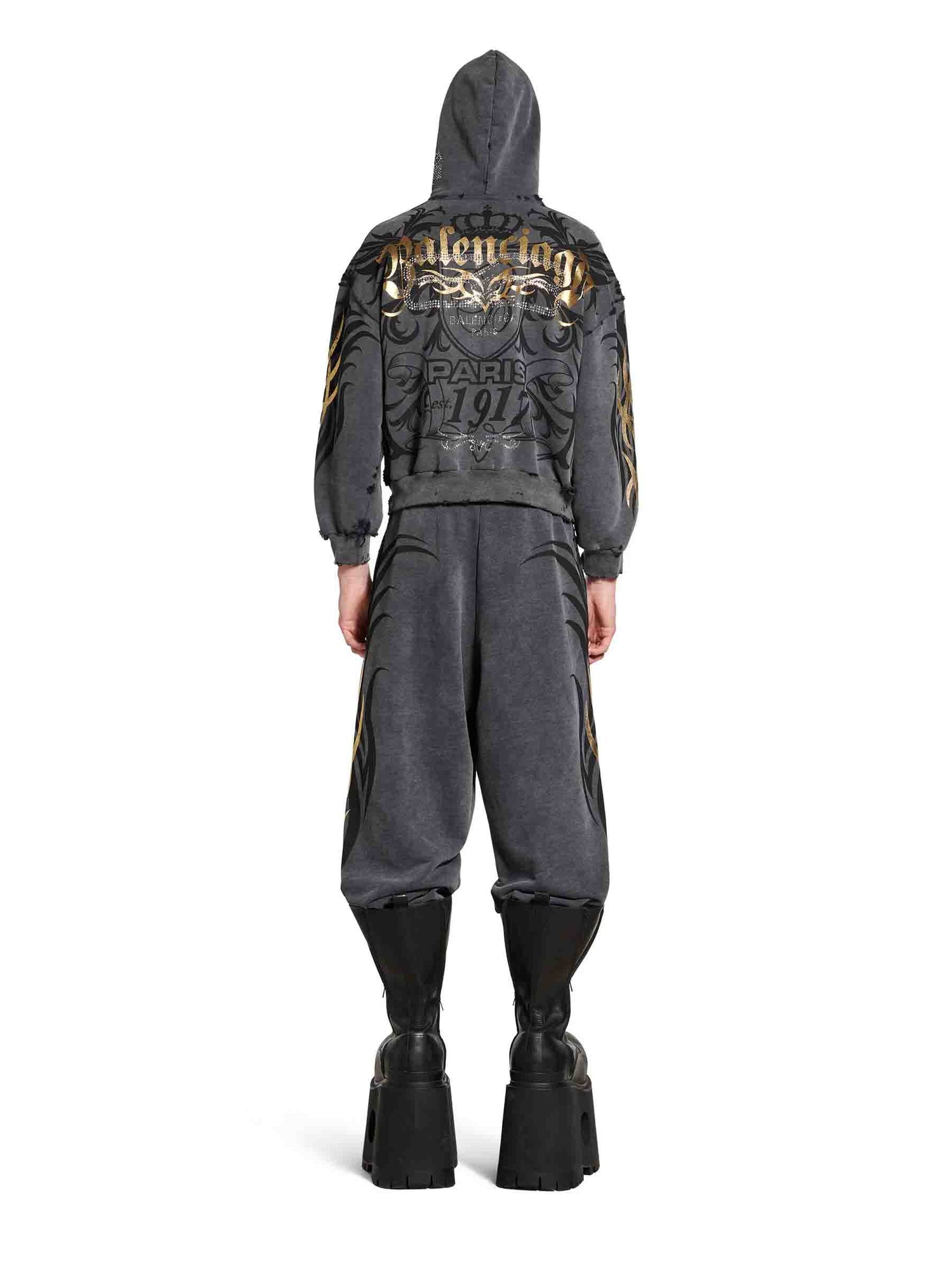 Outlet online Balenciaga Hombre Joggers Tacky Gold color Negro sku 521-003252 01 - Foto 3
