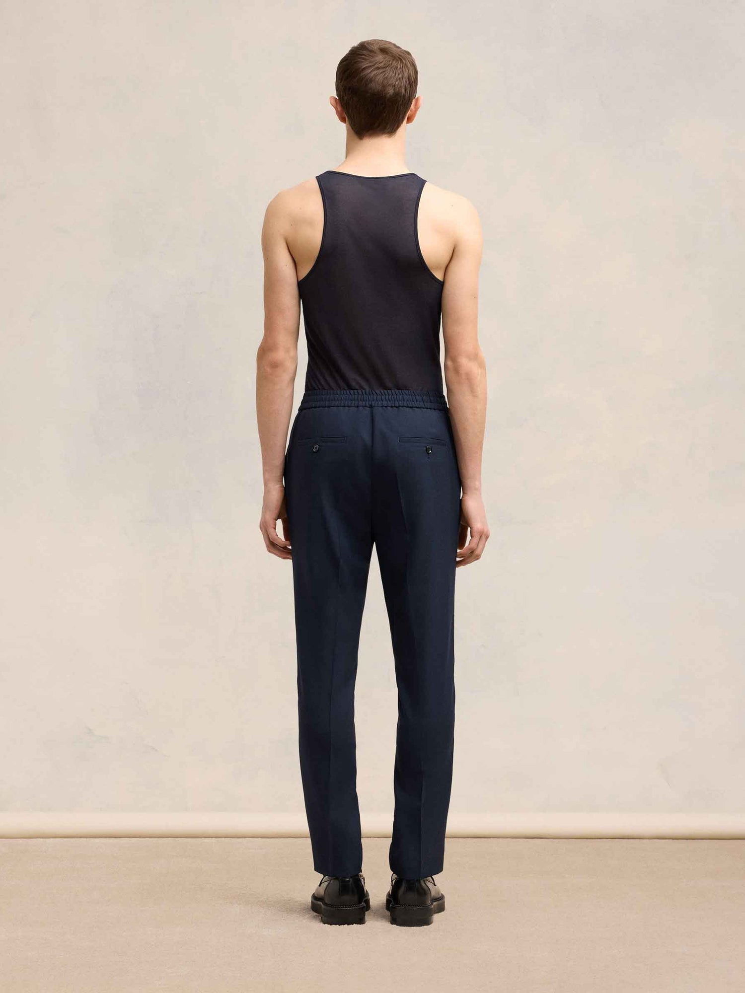 Ami Paris Hombre Barcelona Pantalones Formales Lana color Azul Noche sku 521-003262 01 - Foto 3