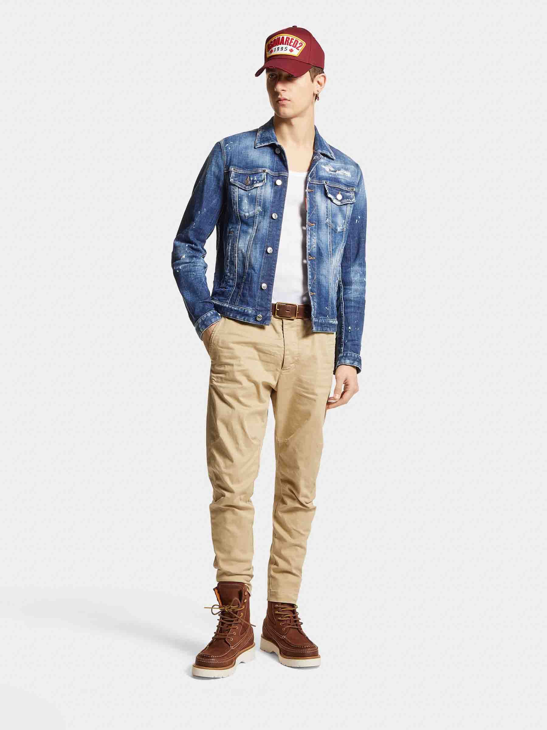 Outlet online Dsquared2 Hombre Pantalones Chinos D2 color Beige sku 521-003267 01 - Foto 2