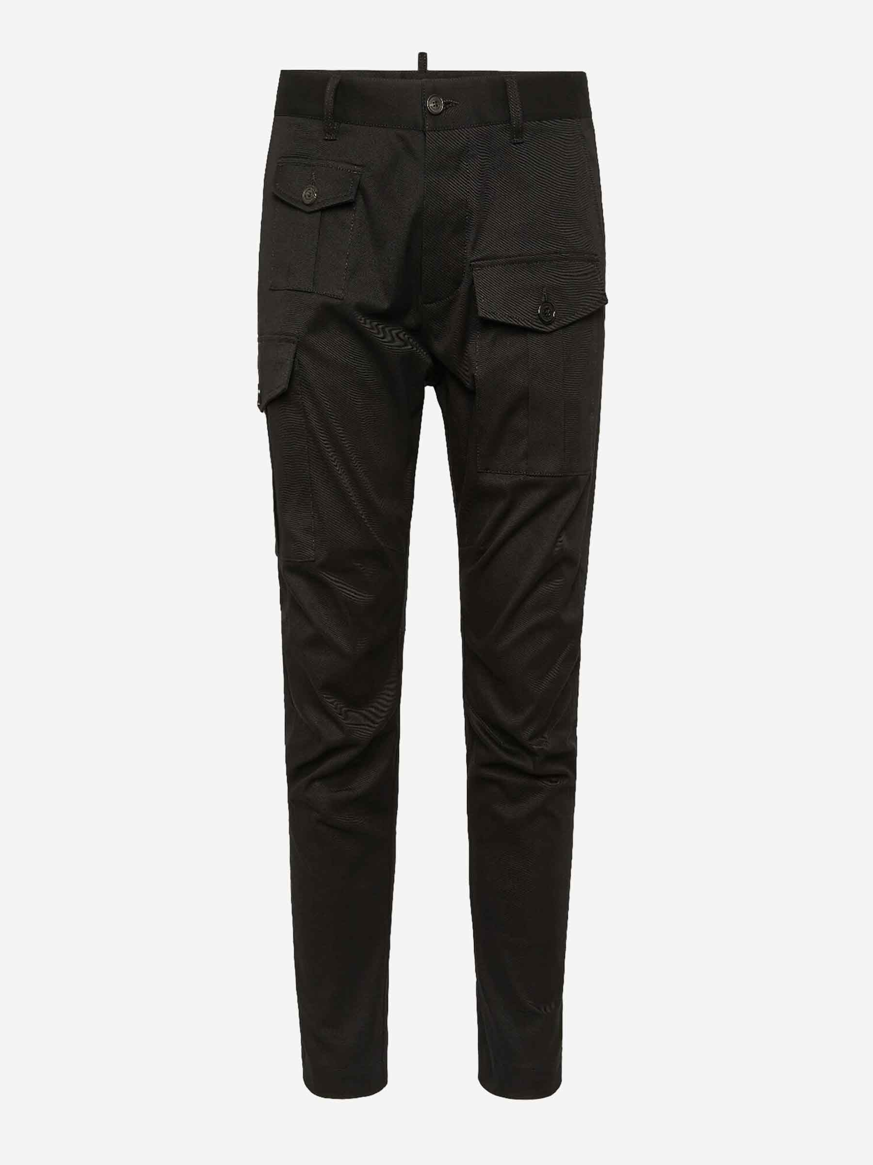 Outlet online Dsquared2 Hombre Pantalones Cargo Algodón color Negro sku 521-003268 01 - Foto 1