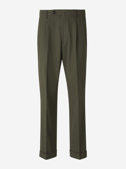 Outlet online Berwich Hombre Pantalones Formales Algodón color Verde Militar sku 521-003275 01 - Foto 1