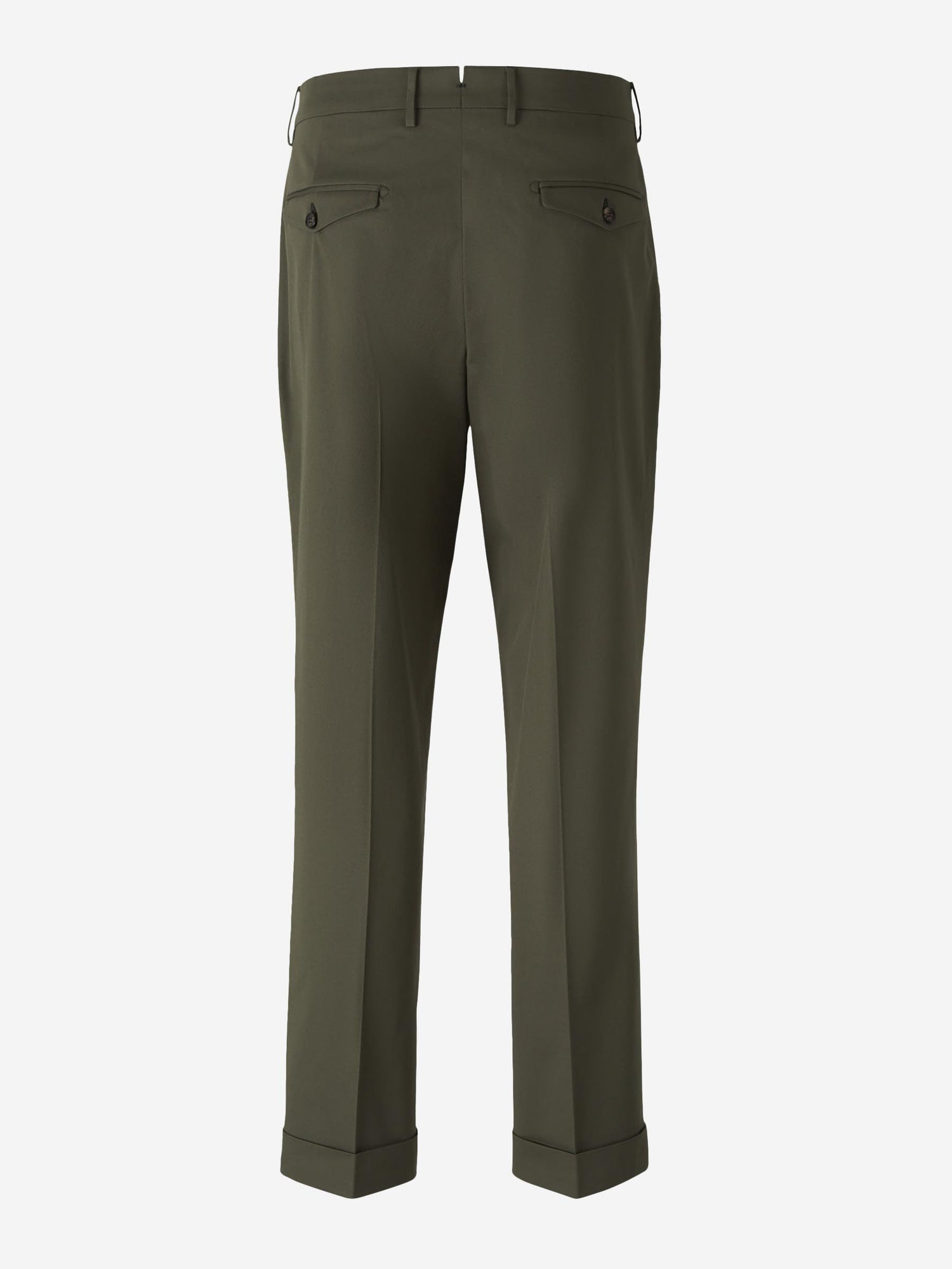 Outlet online Berwich Hombre Pantalones Formales Algodón color Verde Militar sku 521-003275 01 - Foto 2