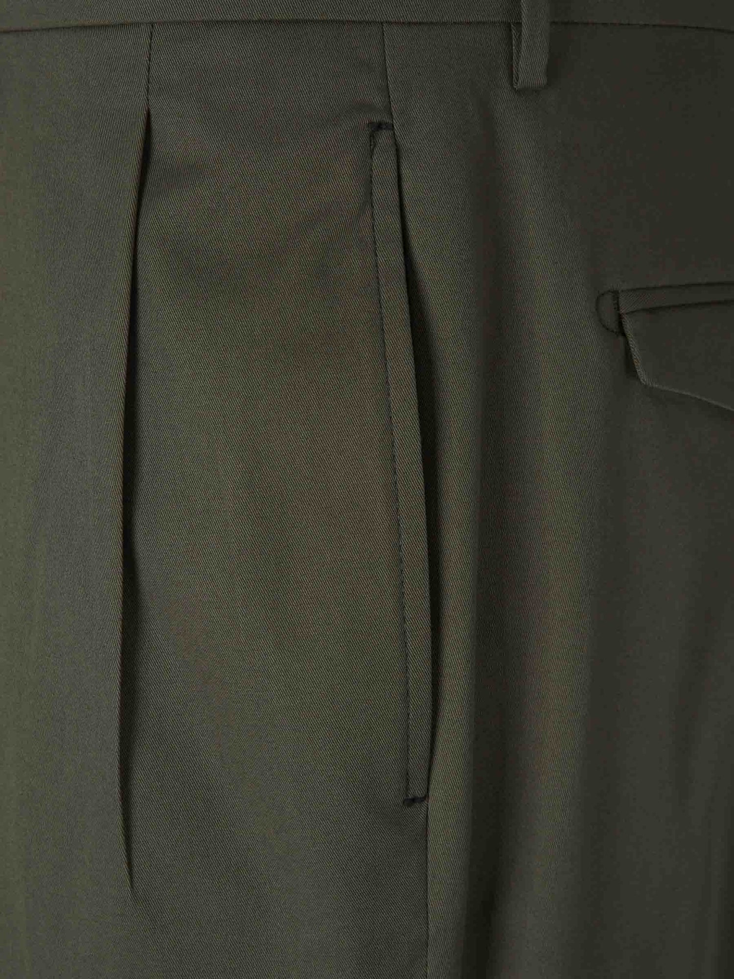 Outlet online Berwich Hombre Pantalones Formales Algodón color Verde Militar sku 521-003275 01 - Foto 3