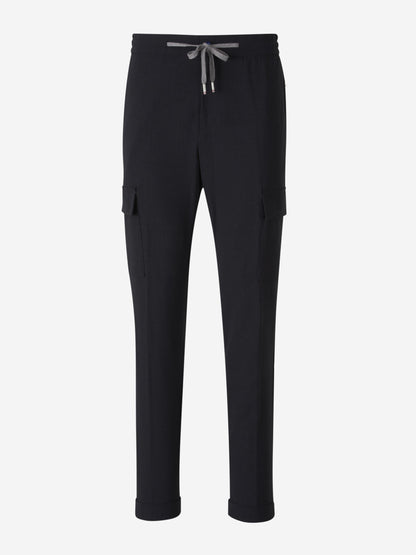 Marco Pescarolo Hombre Barcelona Pantalones Cargo Lana color Azul Noche sku 521-003282 01 - Foto 1
