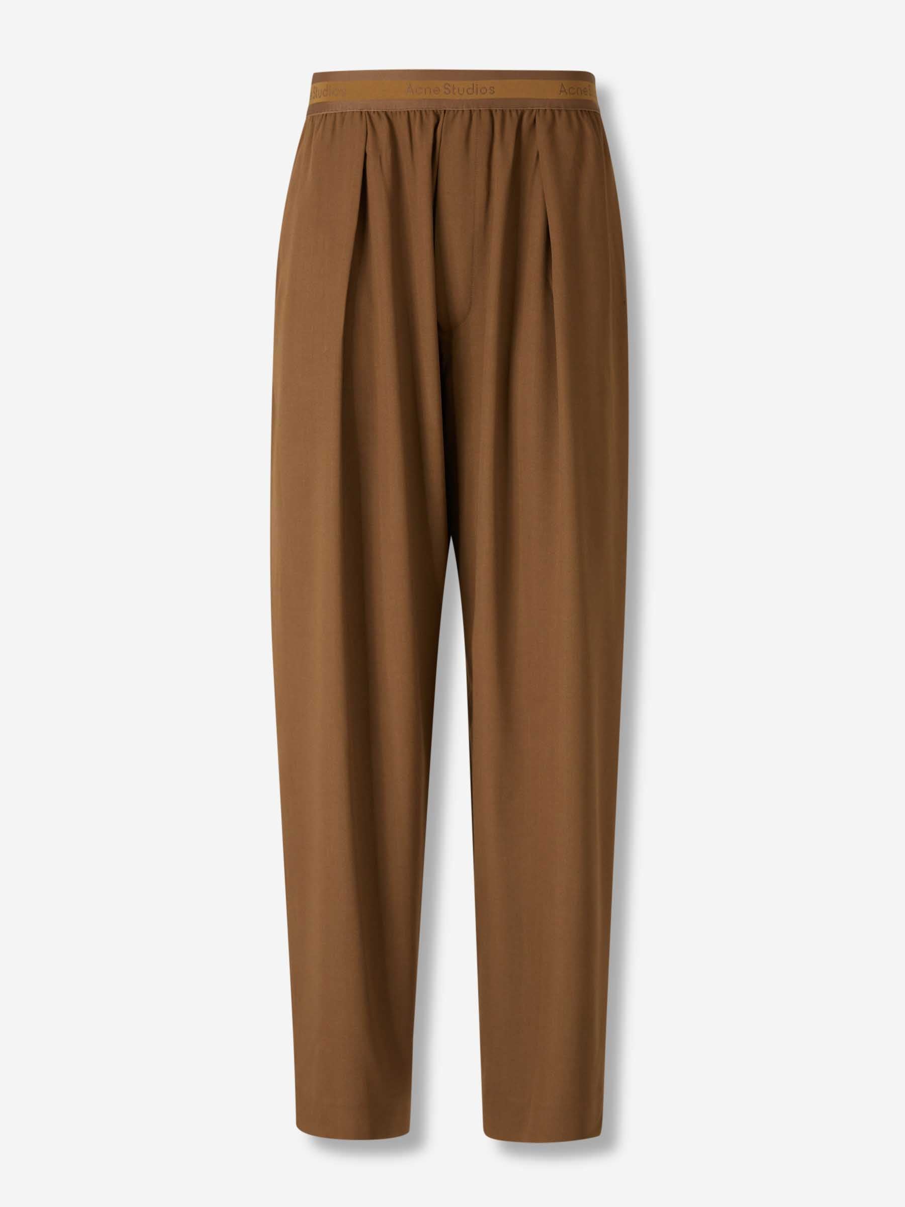Outlet online Acne Studios Hombre Pantalones Anchos Lana color Marrón sku 521-003359 01 - Foto 1