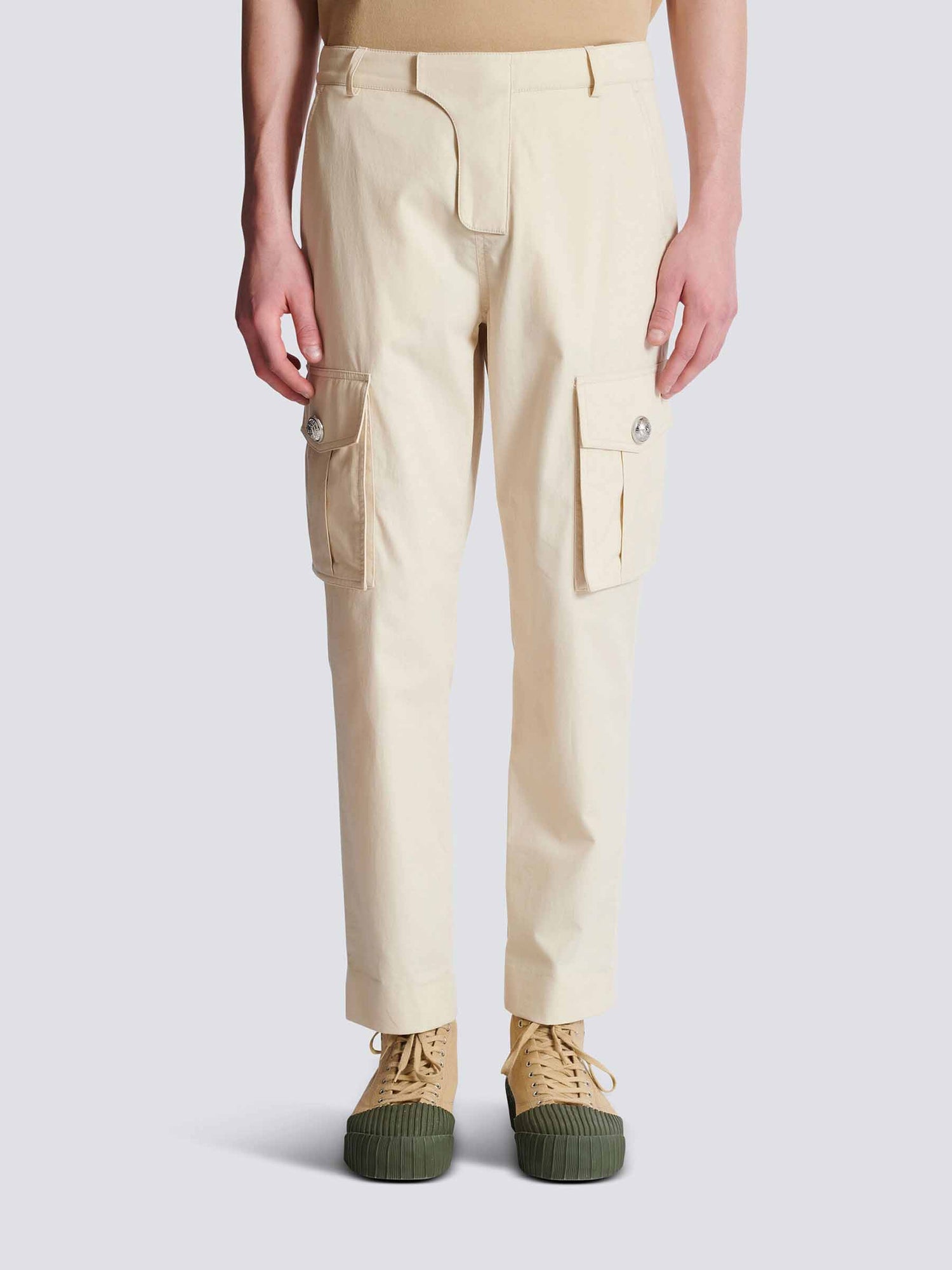 Outlet online Balmain Hombre Pantalones Cargo Algodón color Beige sku 521-003360 01 - Foto 5