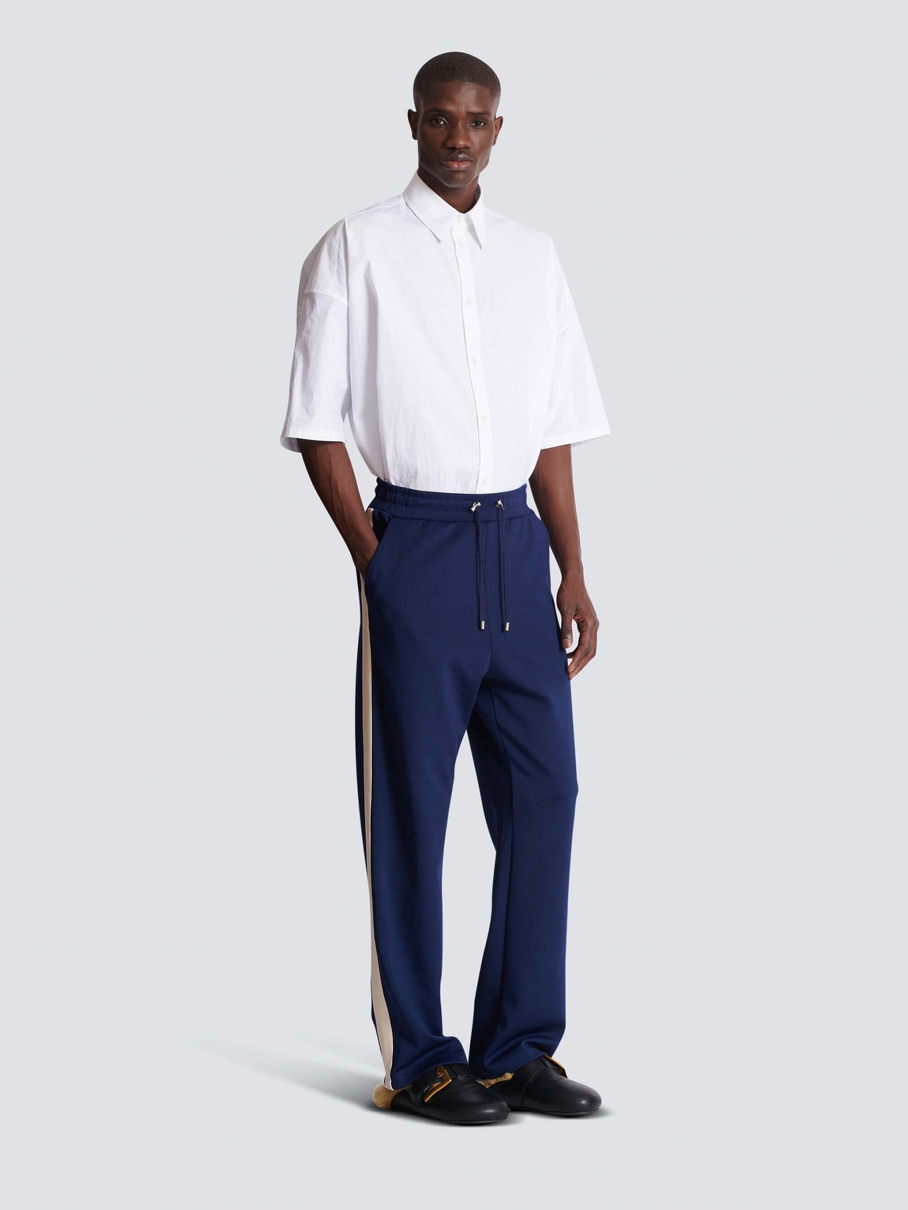 Outlet online Balmain Hombre Joggers Algodón color Azul Marino sku 521-003362 01 - Foto 2