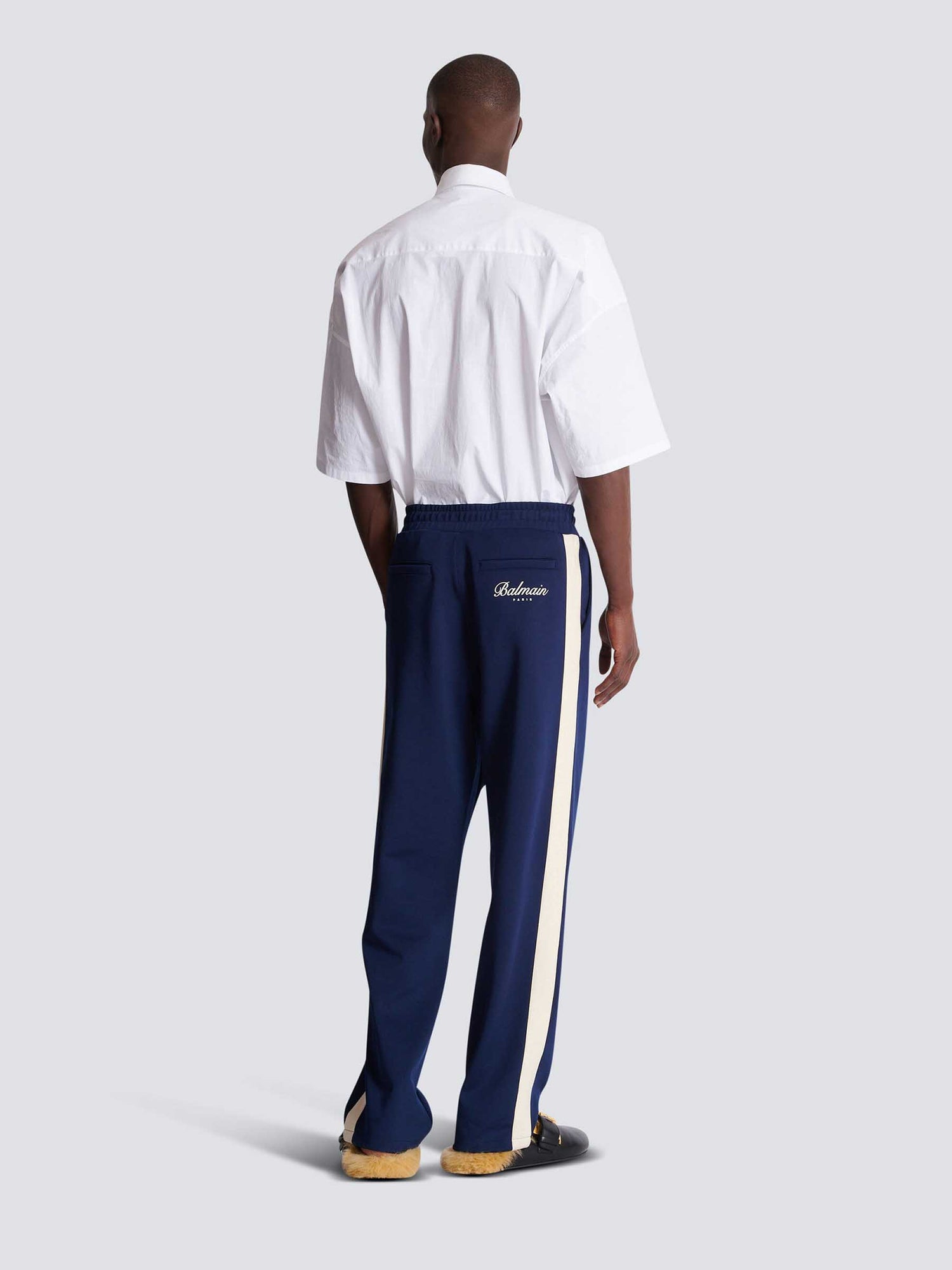 Outlet online Balmain Hombre Joggers Algodón color Azul Marino sku 521-003362 01 - Foto 3