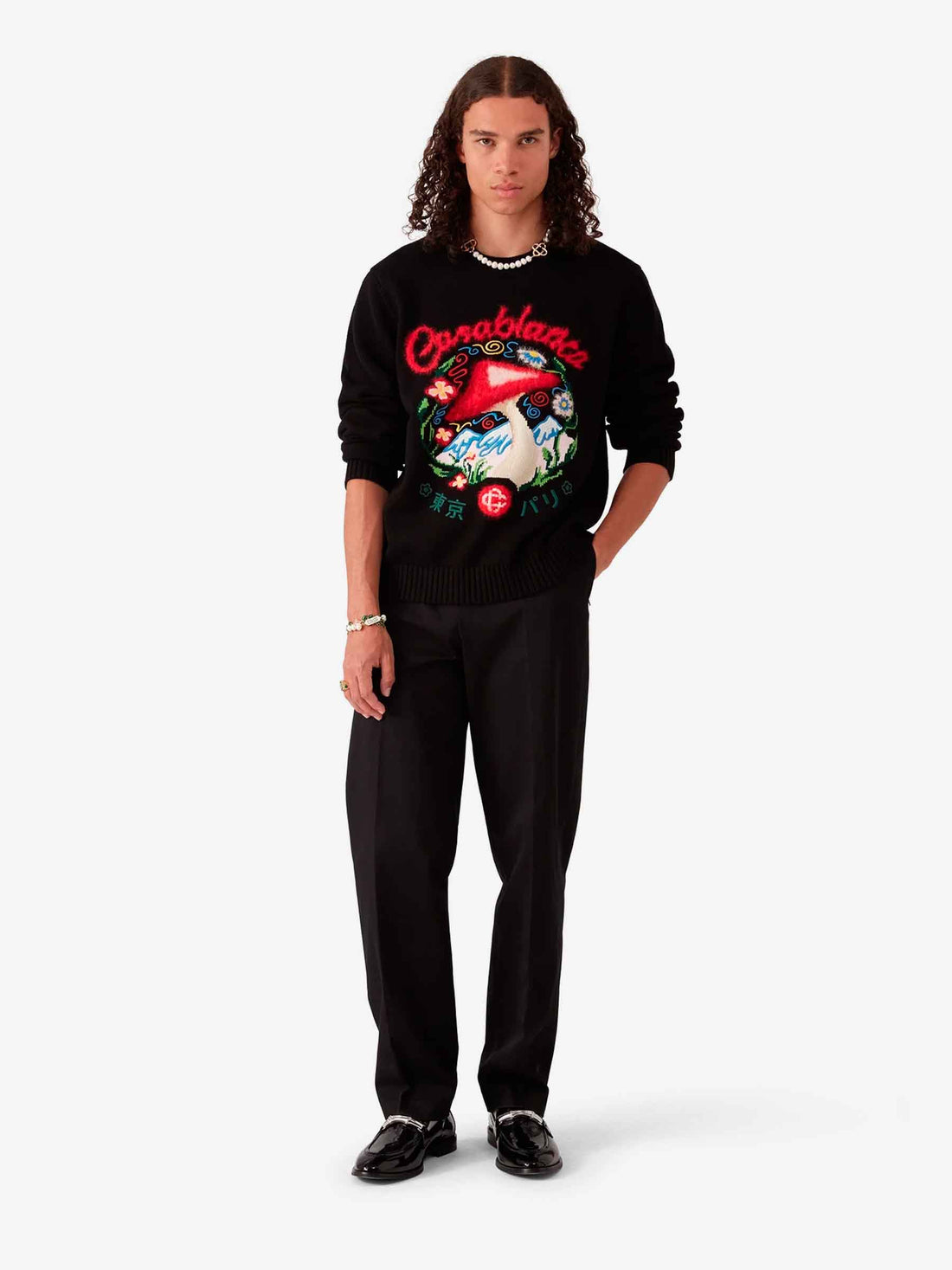 Outlet online Casablanca Hombre Pantalones Chinos Algodón color Negro sku 521-003365 01 - Foto 2