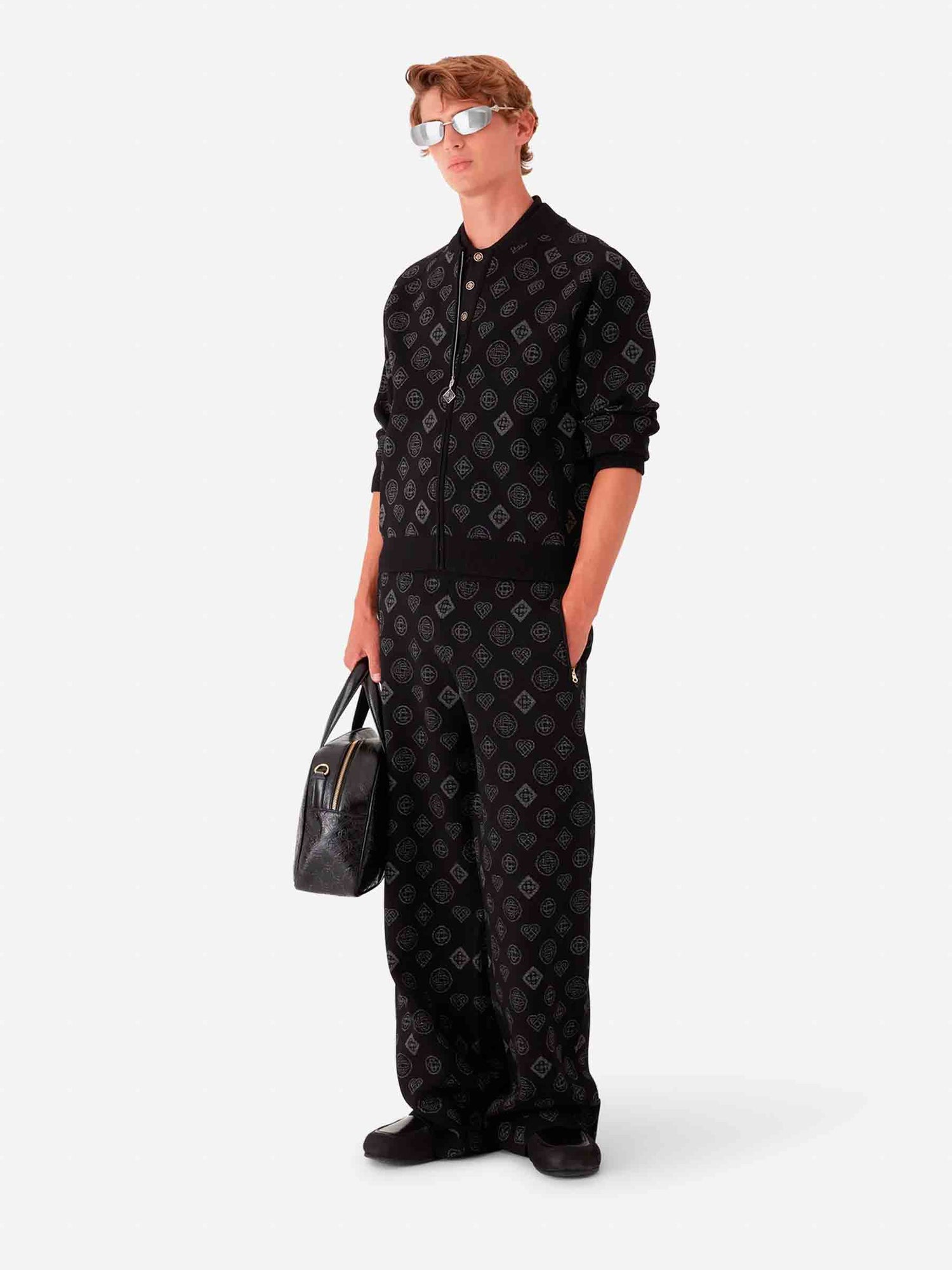 Outlet online Casablanca Hombre Pantalones Punto Monograma color Negro sku 521-003371 01 - Foto 2