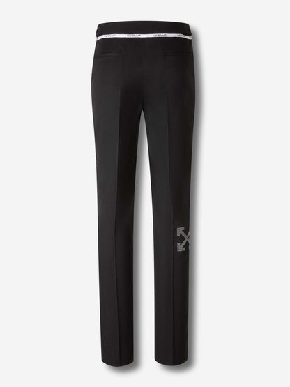Outlet online Off-White Hombre Pantalones Rectos Lana color Negro sku 521-003376 01 - Foto 3
