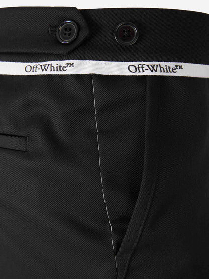 Outlet online Off-White Hombre Pantalones Rectos Lana color Negro sku 521-003376 01 - Foto 4